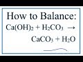 Balancing Chemical Equations