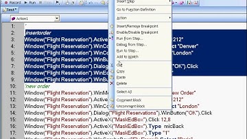 Keyword driven framework in UFT (Unified Functional Testing)