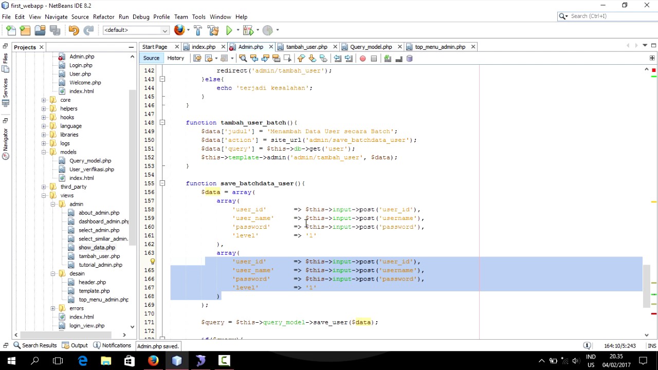 Tutorial Codeigniter 3 11 How To Insert Batch Data To Database