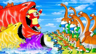 Rescue GODZILLA & KONG From GIANT PYTHON : Who Is The King Of Monster ? FUNNY Godzilla Cartoon