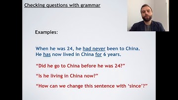 Checking questions with grammar (TESOL)