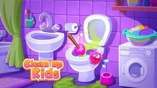 CLEAN UP KIDS-BUBADU | PERMAINAN ANAK-ANAK BELAJAR MEMBERSIHKAN KAMAR MANDI,TOILET & MENCUCI PIRING screenshot 5