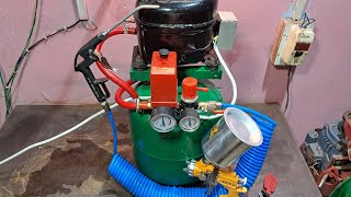 HOME MADE AIR COMPRESSOR  //HOW TO MAKE  HOME MADE SILENT AIR COMPRESSOR