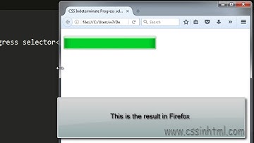 CSS :indeterminate Progress selector