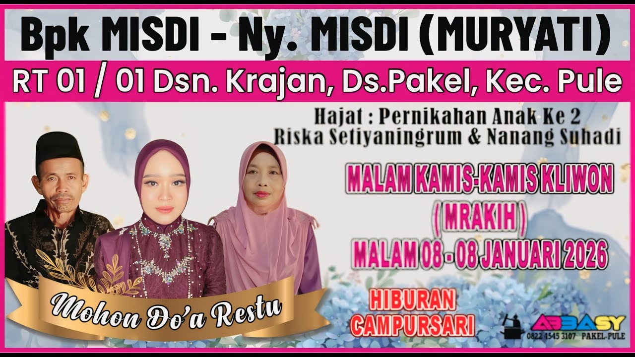 LIVE MANUNGGAL LARAS CAMPURSARI  || WEDDING OF RISKA & NANANG || BPK MISDI/IBU MURYATI