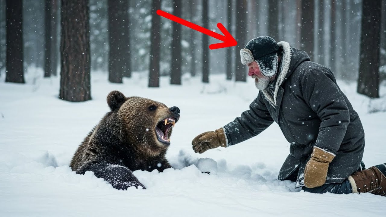 Mladunče medveda bilo je zarobljeno u snegu i VRIŠTALO. Ono što je starac uradio bilo je NEVEROVATNO