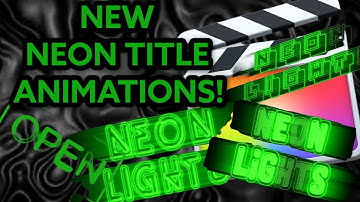 Final Cut Pro NEW NEON TITLES!