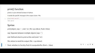 print() function in Python