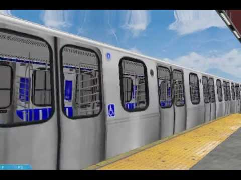 OpenBVE: Mixed R215/R214 (U) via (T) departing Bedford Park Blvd - YouTube