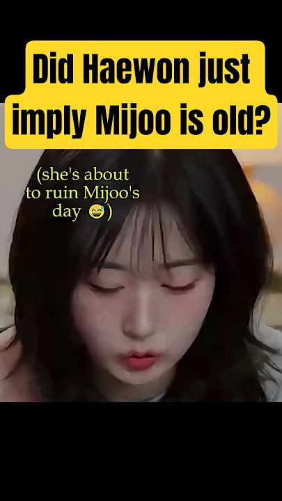 Haewon flexed too hard and Mijoo just snapped