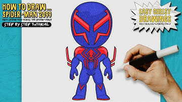 How to Draw SPIDER-MAN 2099 (Across the Spider-Verse) | Easy Step-By-Step Drawing Tutorial