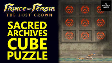 Prince of Persia Lost Crown Red Cube Puzzle in Sacred Archives Temple of Knowledge
