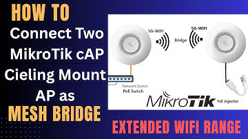 Connect Two MikroTik cAP Ceilng Mount AP as Mesh Bridge to Extended WiFi Range Without Wired | cAP