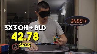 Rubik's Cube One Handed and Blindfolded - 42.78 seconds