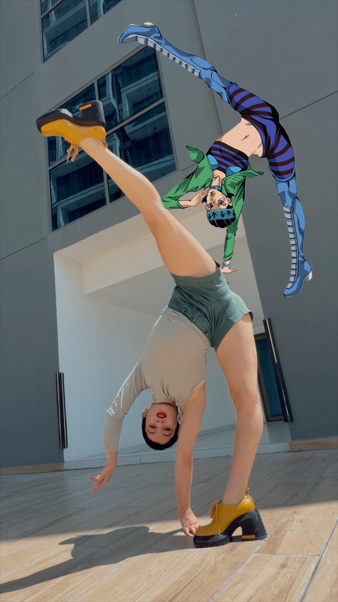 JoJo Handstand Pose✌🏻 #jojopose #jojoanime #animeart #animegirl