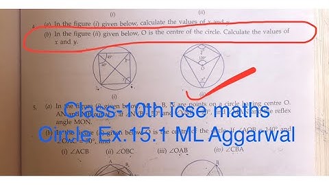Class-10th #icse #maths #circle Ex 15.1 | In the figure given below, O is the centre of the circle.