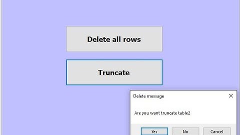 VB.net: Delete all rows and truncate table in database