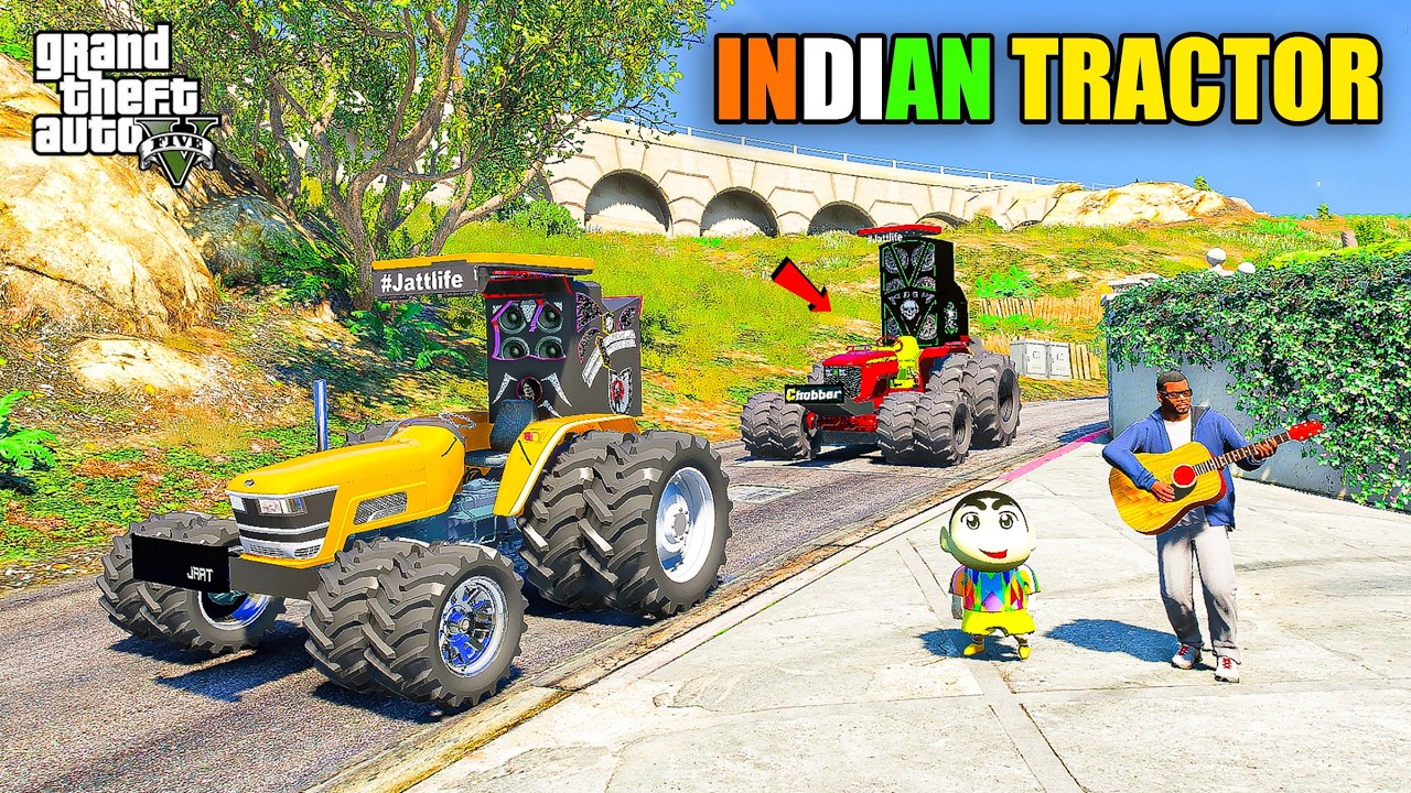 Franklin & Shinchan Buy Indian Modified John Deer and Novo Tractor in GTA 5