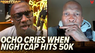 Chad Johnson cries when Shannon Sharpe tells him about Nightcap's YouTube milestone | Nightcap