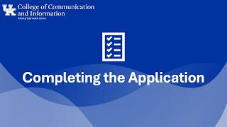 UK SIS Graduate Application Walkthrough: Completing the Application