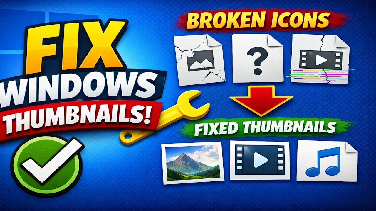 Fix Broken Icons in Windows - YouTube