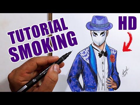 COMO DESENHAR A SKIN SMOKING FREE FIRE - How to Draw Free Fire 