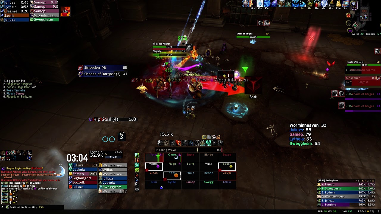 Vesper vs Mythic Huntsman - Resto Shaman PoV