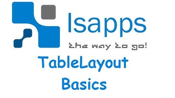 05.[isapps] Android Application Development - TableLayout Basics
