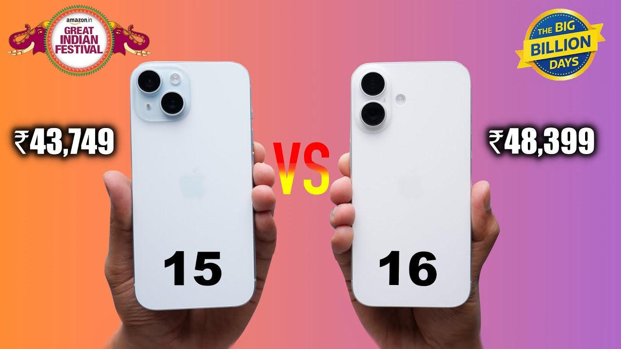 iPhone 15 vs iPhone 16 in Flipkart BBD & Amazon Sale | Which is Best? (HINDI)