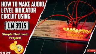 How To Make Audio Level Indicator Circuit Using LM 3915 | Simple Circuit For Beginners | 2023