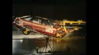 Video 4a Energy absorbing underrun barrier crash test with rear of truck 75km h 