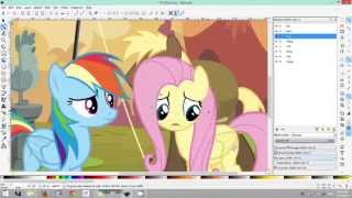 Vectorizing Fluttershy [Inkscape Time Lapse]