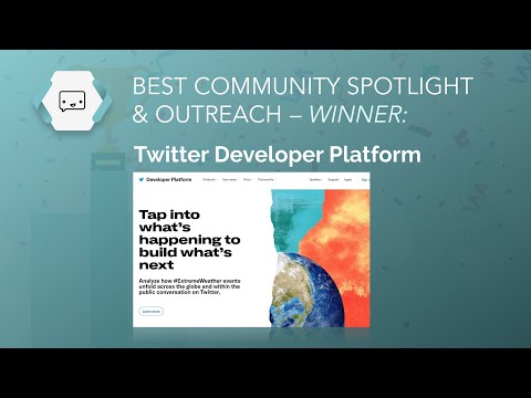 Devportal Awards 2021 | Best Community Spotlight and Outreach | Twitter Developer Platform