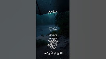 وَكُلُّهُمْ آتِيهِ يَوْمَ الْقِيَامَةِ فَرْدًا|#سورة_مريم |#عبدالرحمن_مسعد .