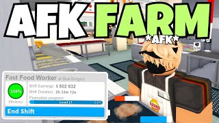 Work AFK as a Fast Food Worker In Bloxburg 2024