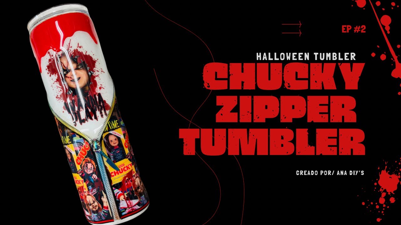 Zipper tumbler/ tutorial/ Halloween cup