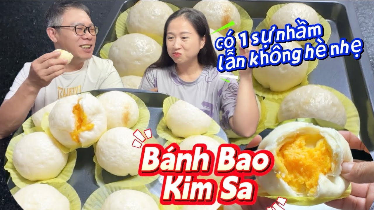 Bí quyết làm Bánh Bao Kim Sa đơn giản,da bánh mềm mại ,nhân thơm ngon bùi vị trứng muối