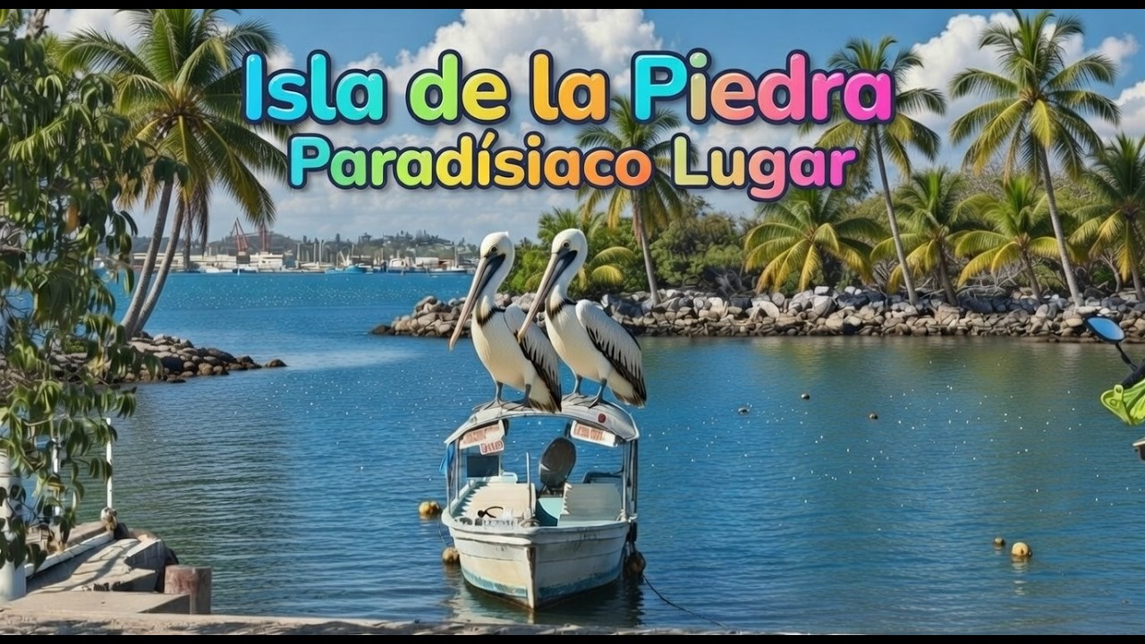 En el paradísiaco lugar tropical de la Isla de la Piedra.
