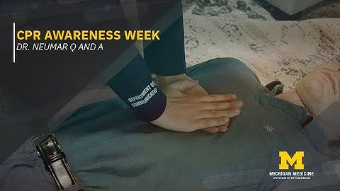 CPR Awareness Week - Dr Neumar