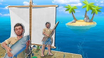 SAILING & ISLAND EXPLORATION! - Raft Multiplayer Gameplay - Survival Raft Building