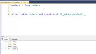 20 SQL CONSTRAINT ALTER DEFAULTSQL SERVER KURDISH TUTORIALS