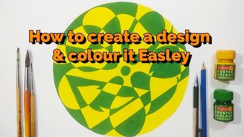 How to create a design and colour it Easley, Wash Method for Elementary & Inter exam by Salman Ahmed