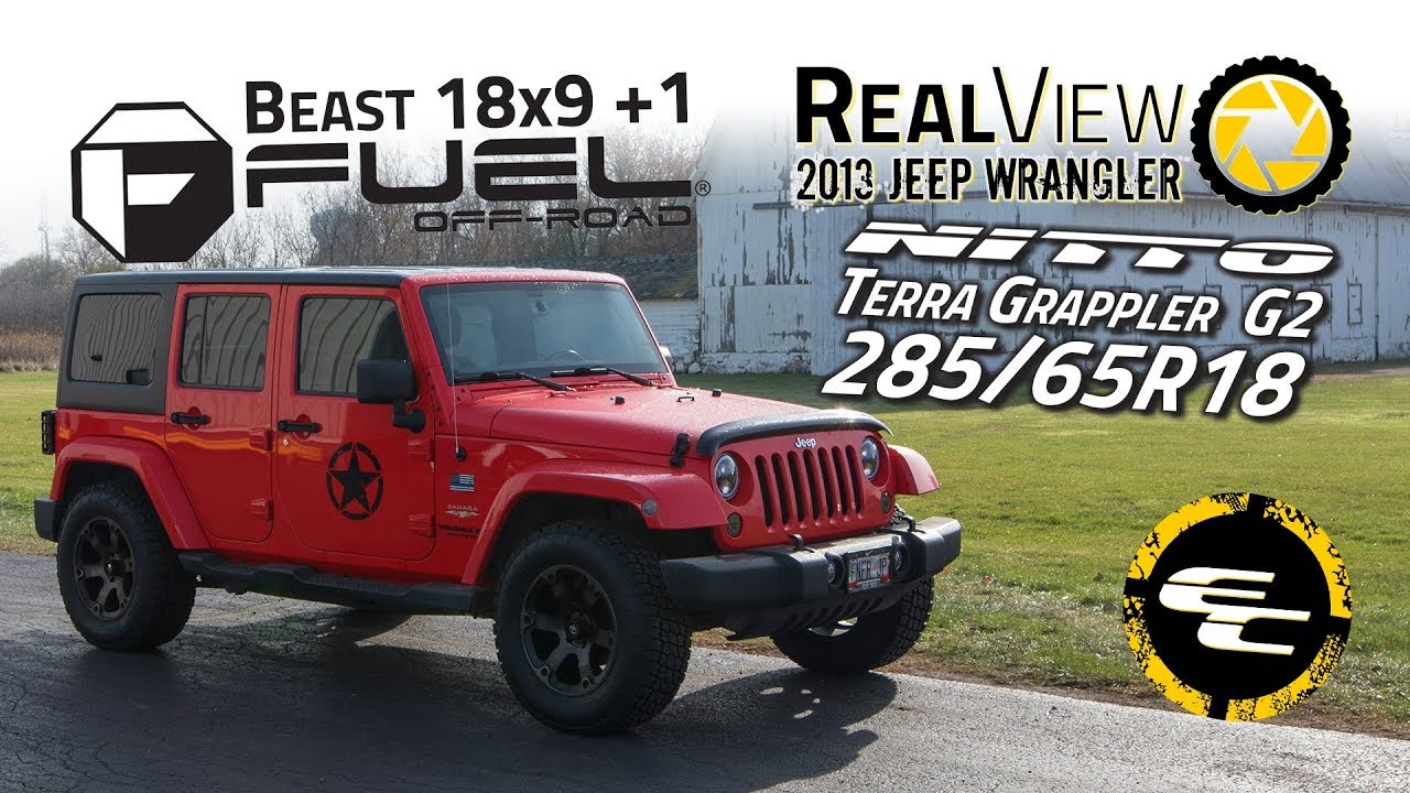 RealView - 2013 Jeep Wrangler w/ 18x9 Fuel Offroad Beasts & 285/65 Nitto  G2s - YouTube