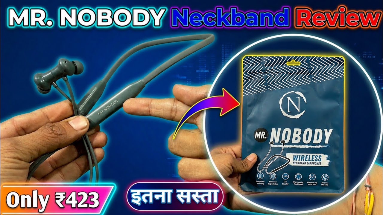 MR NOBODY Neckband Unboxing |Green Matt Wireless Headphone Review & Unboxing