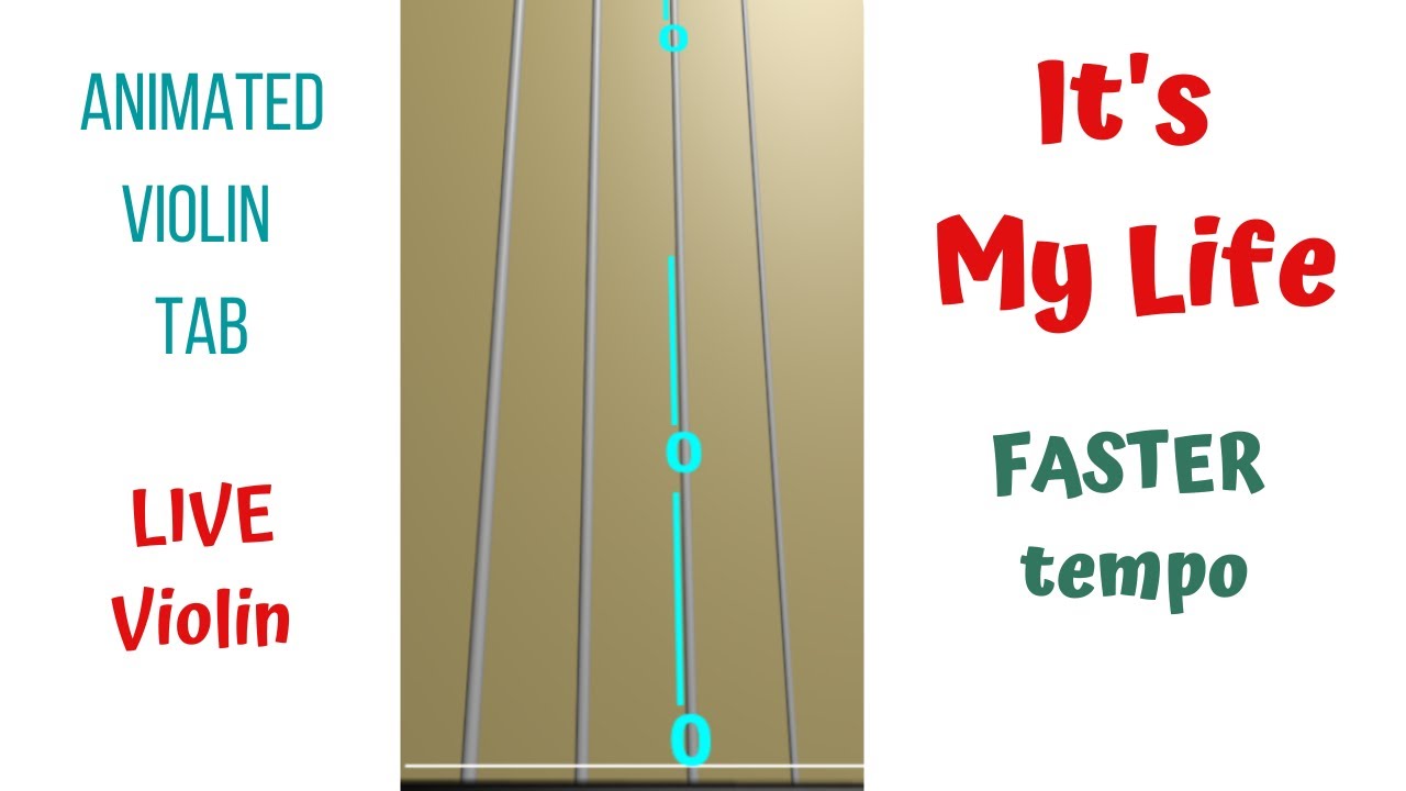 IT’S MY LIFE 🎸by Bon Jovi — LIVE Violin Cover & Tutorial | Animated Violin TAB | FASTER tempo