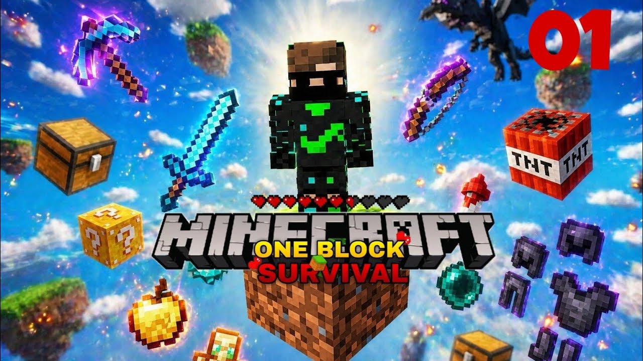Minecraft one block video survive part 01⛏️🪏 🎮. #minecraft #video - YouTube