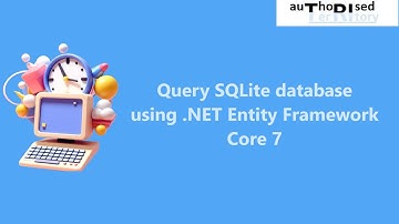 Query SQLite database using .NET Entity Framework Core 7