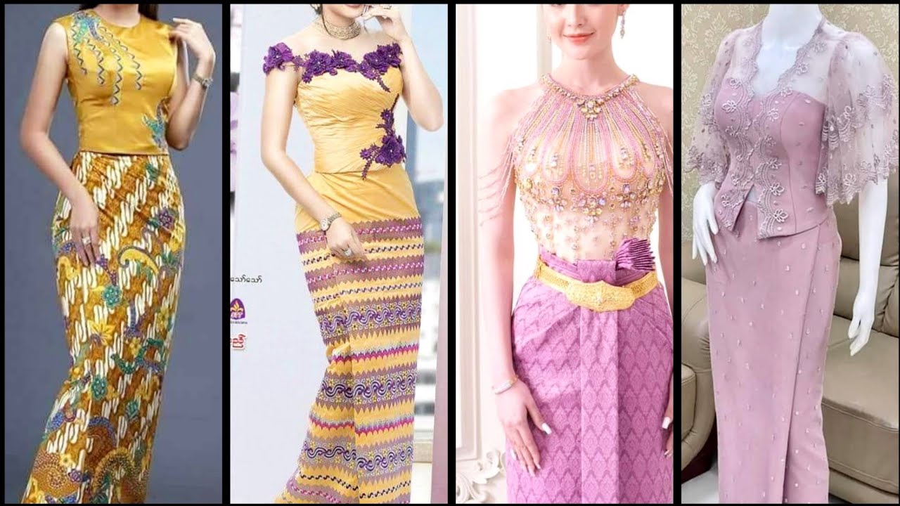 Amazing and Stylish modern Burmese dresses|formal wear Burmese dresses ...