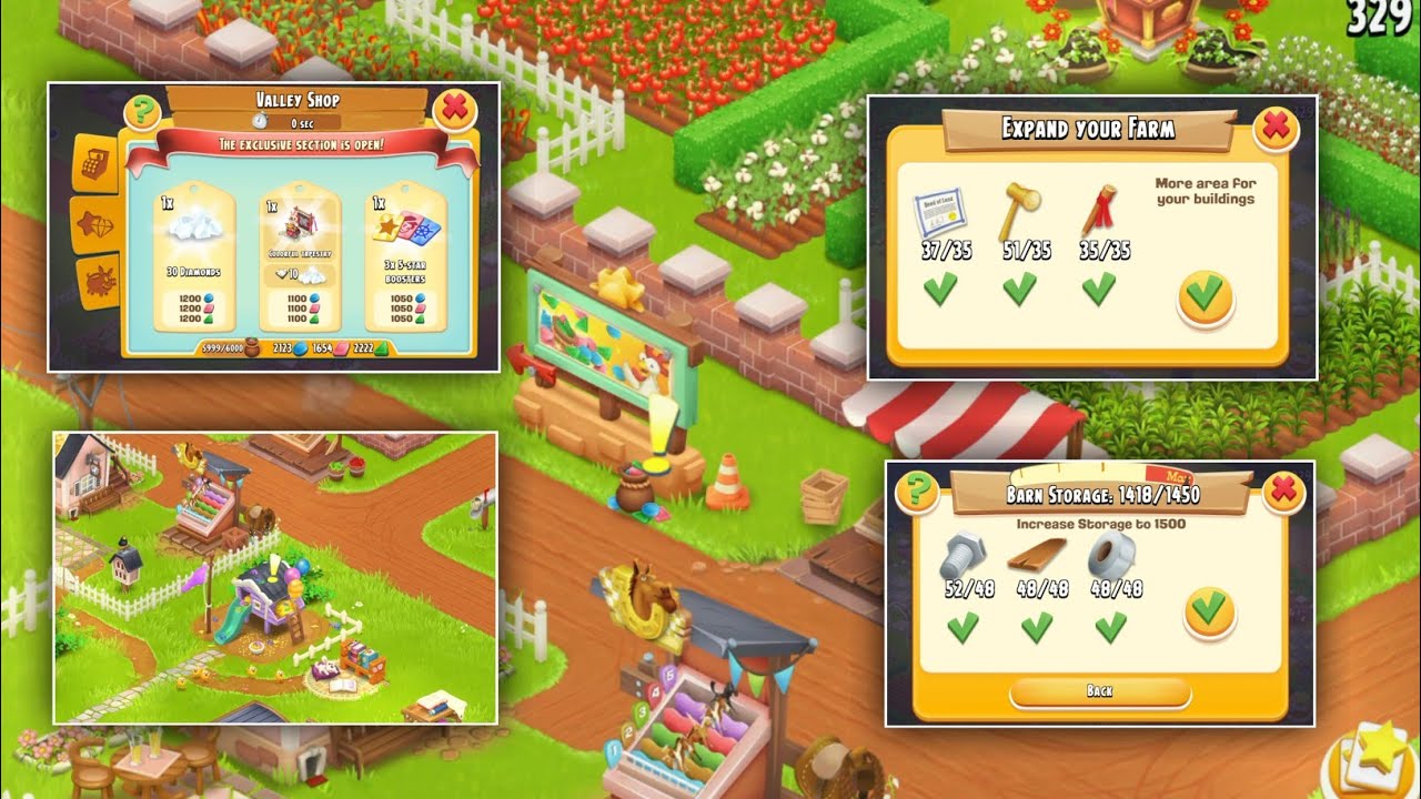 Hay Day Gameplay Level 74 | Expand Farm, Upgrade Barn And Farm Pass Complete & Valley Shop Reward