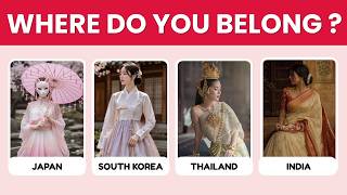 Which Asian Country Do You Belong To π π€― Japan, South Korea, Thailand or India | Personality Quiz
